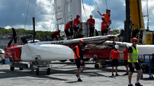 Team Canada boat is pictured. (Source: Jonathan MacInnis/CTV News Atlantic)