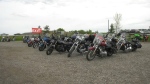 Motorcycles used for a charity ride that left from Okotoks on June 1, 2024. (Darren Wright/CTV News Calgary)