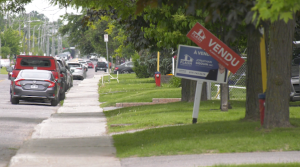 A photo taken on June 2 from Gatineau, Que. showing a sign reading "sold." (Natalie van Rooy/ CTV News Ottawa)