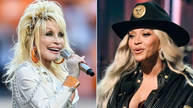 Dolly Parton thinks Beyonce's take on her classic song 'Jolene' is 'bold' breath of spring. (Icon Sportswire/Billboard/Getty Images via CNN Newsource)