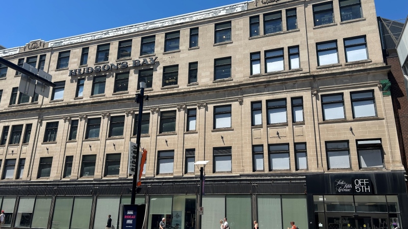 The Hudson's Bay Company location on Rideau Street in Ottawa, Ont. on June 3, 2024 (William Eltherington/CTV News Ottawa)