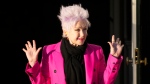 Singer Cyndi Lauper arrives to perform before President Joe Biden speaks during a bill signing ceremony for the Respect for Marriage Act, Tuesday, Dec. 13, 2022, on the South Lawn of the White House in Washington. (Andrew Harnik, The Associated Press)