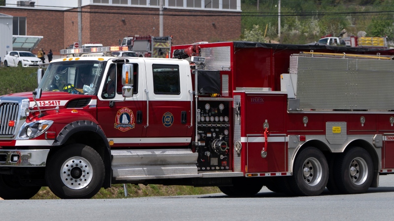 A fire truck is seen in Tantallon, N.S., outside of Halifax on Monday, May 29, 2023. THE CANADIAN PRESS/Darren Calabrese 