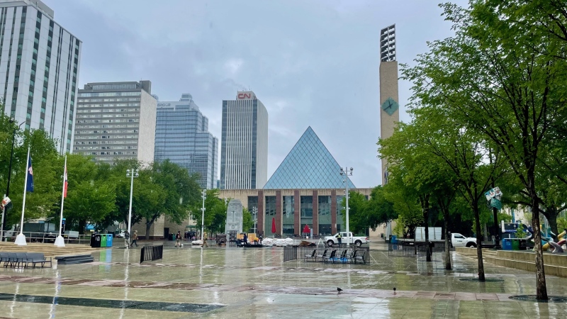 Churchill Square on June 3, 2024. (Cam Wiebe/CTV News Edmonton)