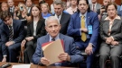 Dr. Anthony Fauci, former Director of the National Institute of Allergy and Infectious Diseases arrives at Capitol Hill, Monday, June 3, 2024, in Washington. (AP Photo/Mariam Zuhaib)
