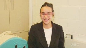 Chippewa Secondary School is celebrating after 17-year-old Albany Benson received a scholarship for her community leadership. (Photo from video)