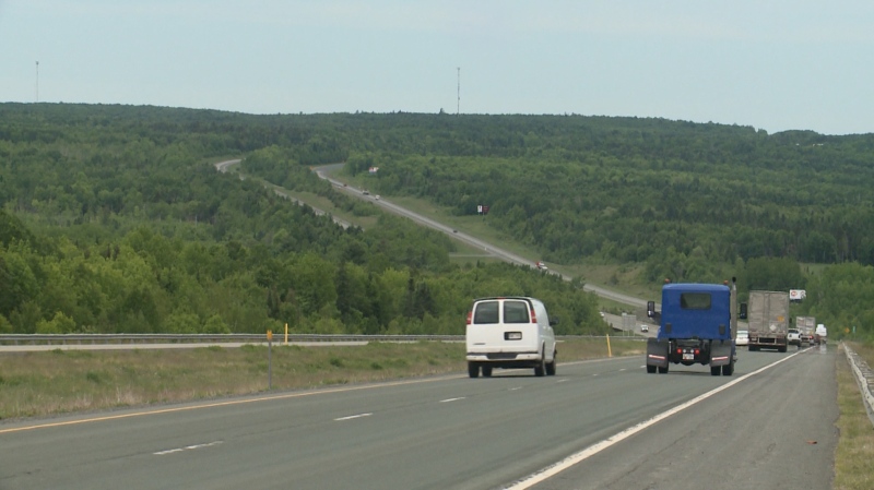 The United States-Canada border near Woodstock, N.B., is seen in this image taken June 3, 2024. 