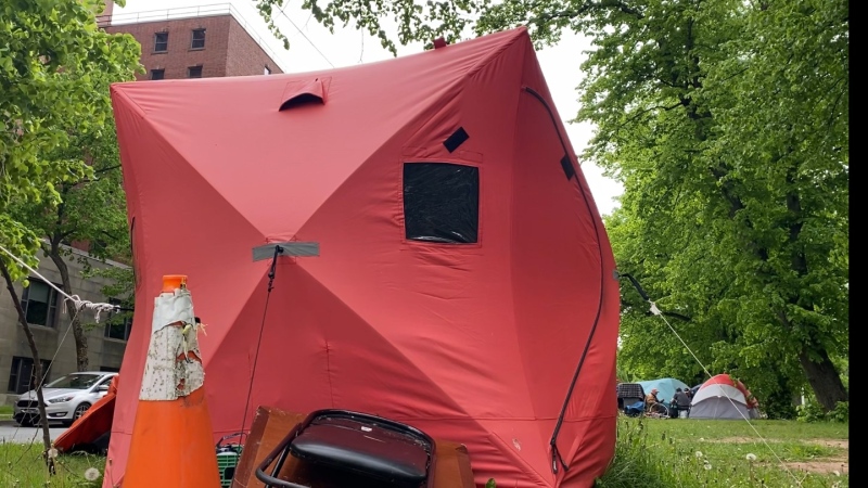 A tent in Halifax. (Source: Hafsa Arif/CTV News Atlantic)