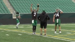 WATCH: The Green and White were out on the field at Mosaic Monday. As Brit Dort reports, a new QB is taking form in Rider Nation.
