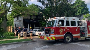 Damage is said to be extensive after a house fire on Piccadilly Street in London on June 4, 2024. (Reta Ismail/CTV News London)