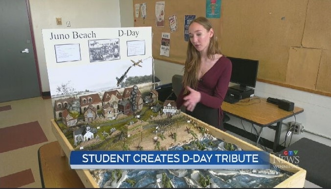 Winnipeg student creates impressive D-Day diorama 