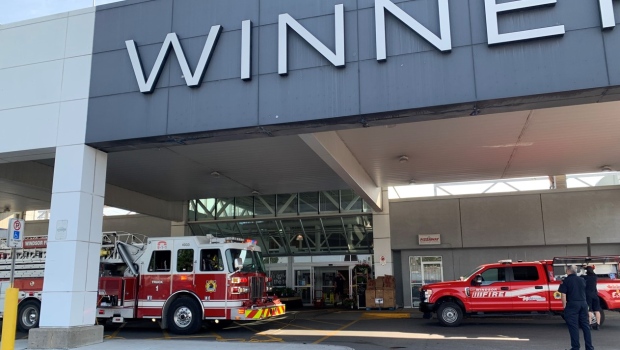 Fire at the Real Canadian Superstore on Dougall Avenue in Windsor, Ont., on Tuesday, June 4, 2024. (Bob Bellacicco/CTV News Windsor)
