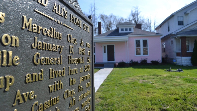 In this photo the childhood home of Muhammad Ali is seen in Louisville, Ky on March 18, 2016. (AP Photo/Dylan Lovan, File)
