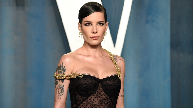 FILE - Halsey appears at the Vanity Fair Oscar Party in Beverly Hills, Calif., on March 27, 2022. (Photo by Evan Agostini / Invision / AP, File)