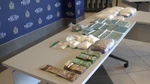 Fentanyl and other drugs were seized by Regina police on May 30. (Photo courtesy: Regina Police Service) 