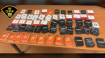 Ontario Provincial Police says officers recovered nearly 1,500 stolen gift cards during an investigation in the Napanee area. (Ontario Provincial Police/X)