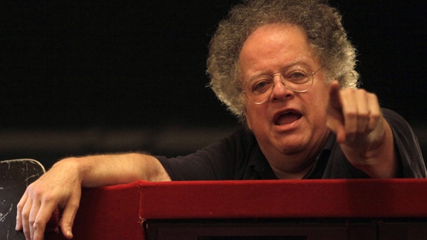 Conductor James Levine is seen before the start of the final dress rehearsal for Tosca at the Metropolitan Opera in New York in this photo taken on Sept. 17, 2009. (AP / Mary Altaffer)