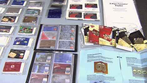 Delta Police seized hundreds of fraudulent credit cards and dozens of computer hard drives in a raid on March 11, 2010. (CTV)