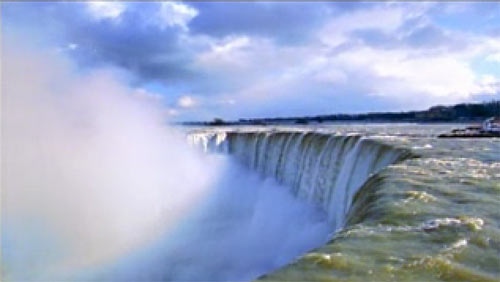 This shot of the Canadian side of Niagara Falls appears about four minutes into the seven-minute production by the U.S. State Dept.