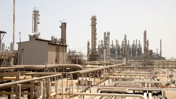 This file photo shows an oil facility in Jubil, about 600 km from Riyadh, Saudi Arabia on May. 3, 2009. (AP / Hassan Ammar, File)