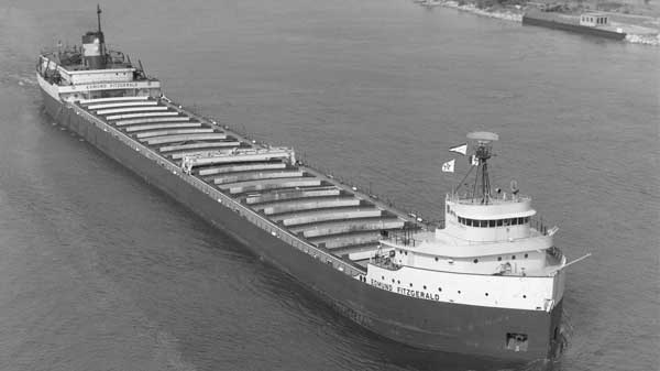 This undated photo, provided by the Lake Superior Maritime Collection, University of Wisconsin-Superior, shows the Edmund Fitzgerald, an ore carrier which sank in Lake Superior Nov. 10, 1975 during a storm. (AP / THE CANADIAN PRESS / Lake Superior Maritime Collection, University of Wisconsin-Superior)