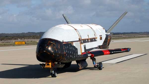 This undated image released by the U.S. Air Force shows the X-37B spacecraft. (AP / U.S. Air Force)