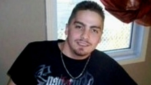 Brent Bialkoski was apparently shot and killed at his fiance's father's home Saturday. His killer remains on the loose.