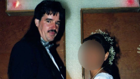 Convicted sexual predator Martin Tremblay is shown in this wedding from 2000.