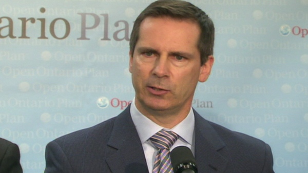 Ontario Premier Dalton McGuinty discusses the HST break for renters during a press conference, Monday, April 12, 2010.