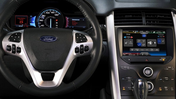 The interior of a Ford car is seen in a file image from the car company.