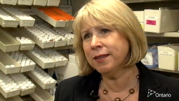 Deb Matthews, Ontario's minister of Health and Long-Term Care, appears on a video posted to YouTube.