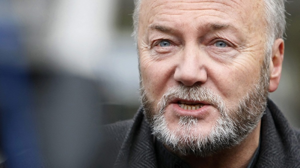 British MP George Galloway gives an interview to a television station in London, Friday, Jan. 29, 2010. (AP / Alastair Grant)