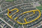 Ottawa police have investigated several break-ins in the Fallingbrook area, where Col. Russell Williams lived with his wife. The yellow lines indicate streets where homes were targeted.
