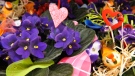 Bouquets of flowers stand in a gardening center in Dresden, Germany, in preparation for Mother's Day on May 7, 2009. (AP / Matthias Rietschel)