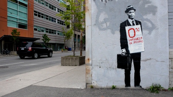 Is this art in Toronto the work of Banksy? (Gary Smithson / Show & Tell Gallery)  