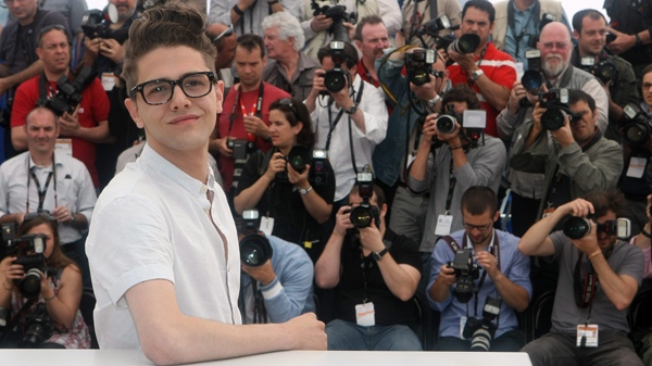 Canadian director Xavier Dolan poses during a photo call for the film 'Heartbeats,' at the 63rd international film festival, in Cannes, southern France, Saturday, May 15, 2010. (AP / Lionel Cironneau)