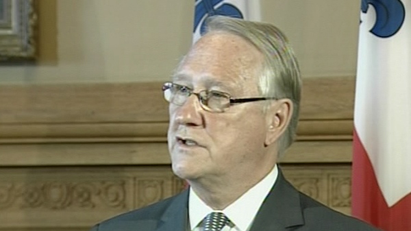 Montreal mayor Gerald Tremblay speaks to reporters at city hall on Thursday, May 20, 2010.