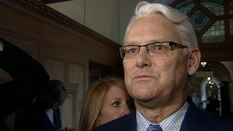 B.C. Premier Gordon Campbell reacts to news an anti-HST petition was signed by 10 per cent of voters in his Vancouver riding. May 25, 2010. (CTV)