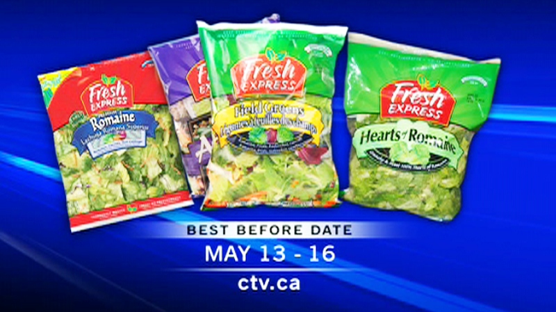 The Canadian Food Inspection Agency is warning the public not to eat Fresh Express romaine-based salads. (CTV)