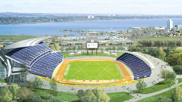 According to the Toronto 2015 Bid, the Pan American Stadium in Hamilton will be a new 15,000-seat stadium will include a leading-edge 400m running track with all the required areas for throwing and jumping disciplines.