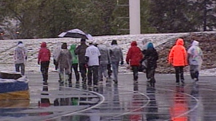 About 1,200 people took part in the Relay for Life this weekend, battling both the rain and snow. 