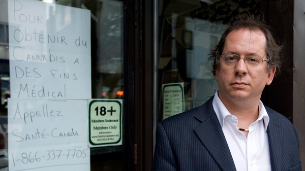 Director of the Montreal Compassion Centre Marc-Boris St-Maurice stands outside the cannabis club, in Montreal, Thursday, June 03, 2010. (THE CANADIAN PRESS / Graham Hughes)