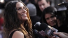 Alanis Morissette, who has a song in the film 'Prince of Persia: The Sands of Time,' is interviewed at the premiere of the film in Los Angeles, Monday, May 17, 2010. (AP / Chris Pizzello)