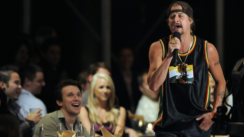 Kid Rock speaks at Spike TV 'Guy's Choice' awards in Culver City, Calif., on Saturday, June 5, 2010. (AP / Chris Pizzello)