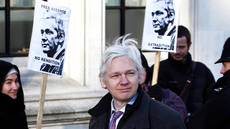 Julian Assange WikiLeaks founder arrives at the Supreme Court