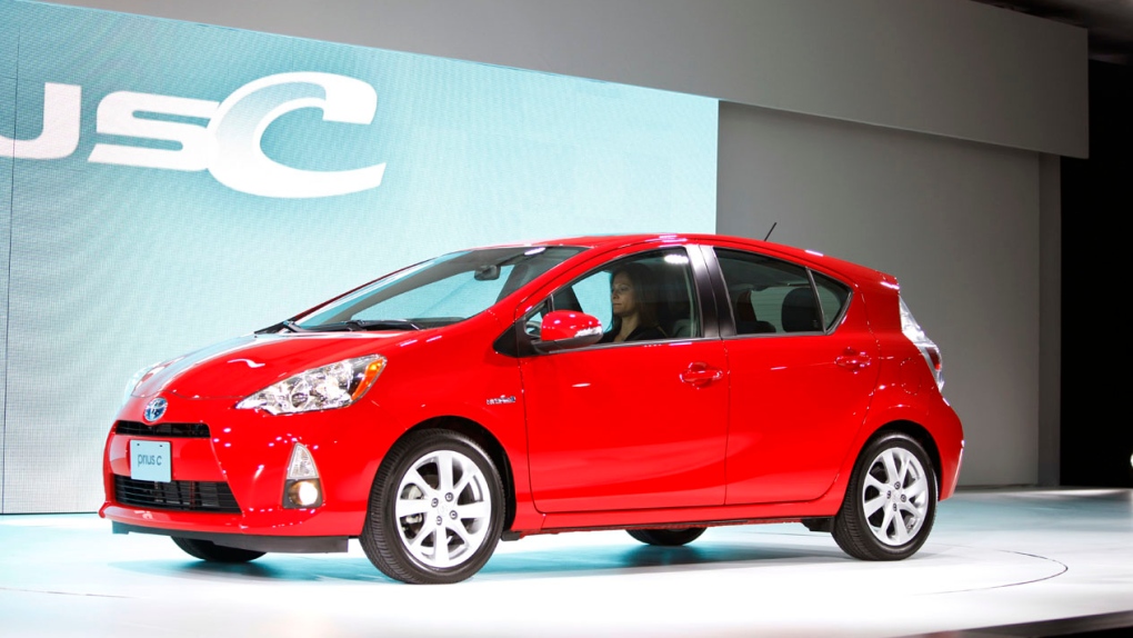 The 2013 Toyota Prius c is seen in this photo courtesy of Toyota.