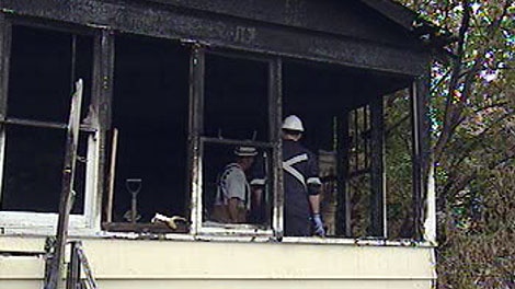 Fire damaged a home on Flora Avenue on Saturday morning.