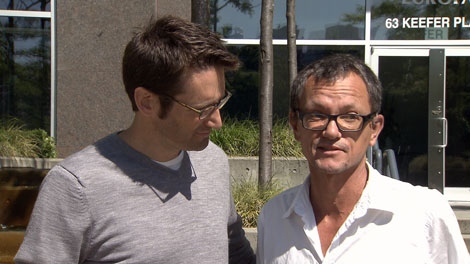 David Holezman and Peter Regier say two men hurled anti-gay slurs at them during an assault outside of their apartment on June 12, 2010. (CTV)