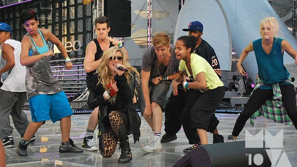 'Tik Tok' hit-maker Ke$ha performs during a sound check for the MMVA's in Toronto on Saturday, June 19, 2010, in this image courtesy MuchMusic.com