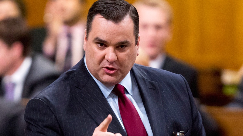 Heritage Minister James Moore responds to a question during question period in the House of Commons in Ottawa, Thursday, May 17, 2012. (Adrian Wyld / THE CANADIAN PRESS)